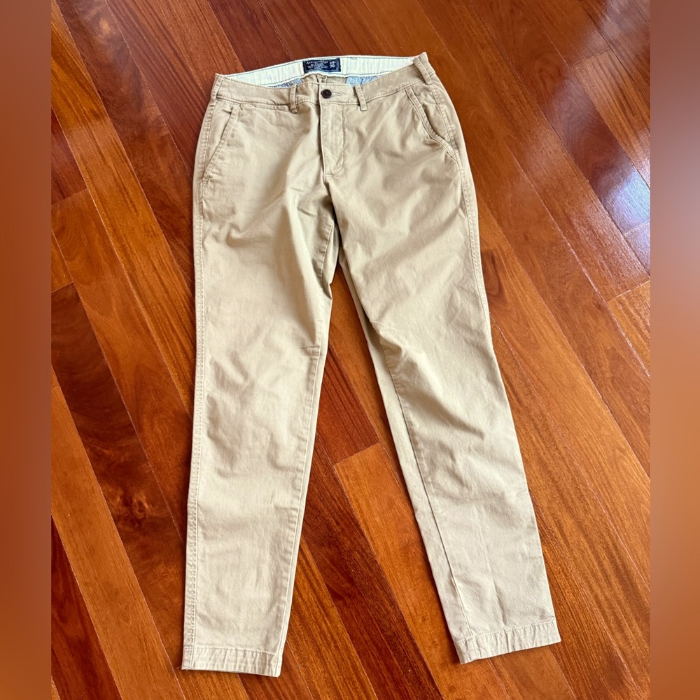 Abercrombie & Fitch Men’s KHAKI Tan Pants 29W 30L Chino Pant